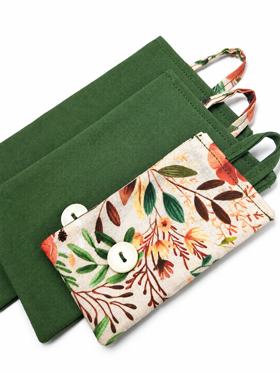 Reclaimed Fabric Cable Holders – Set of 3