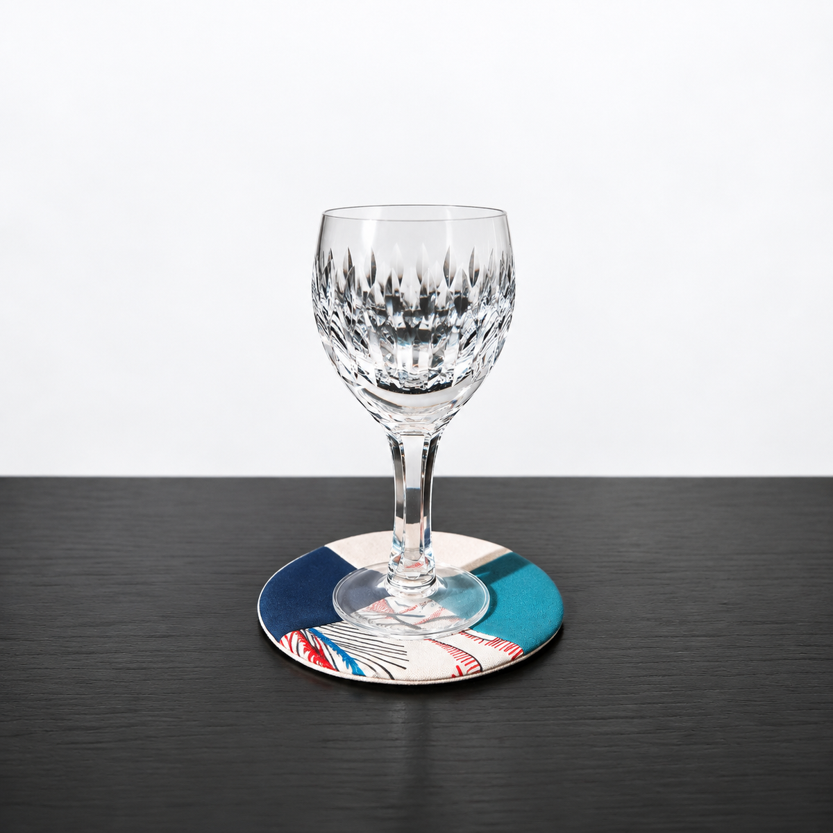 Round Reclaimed Fabric Coasters – Set of 4