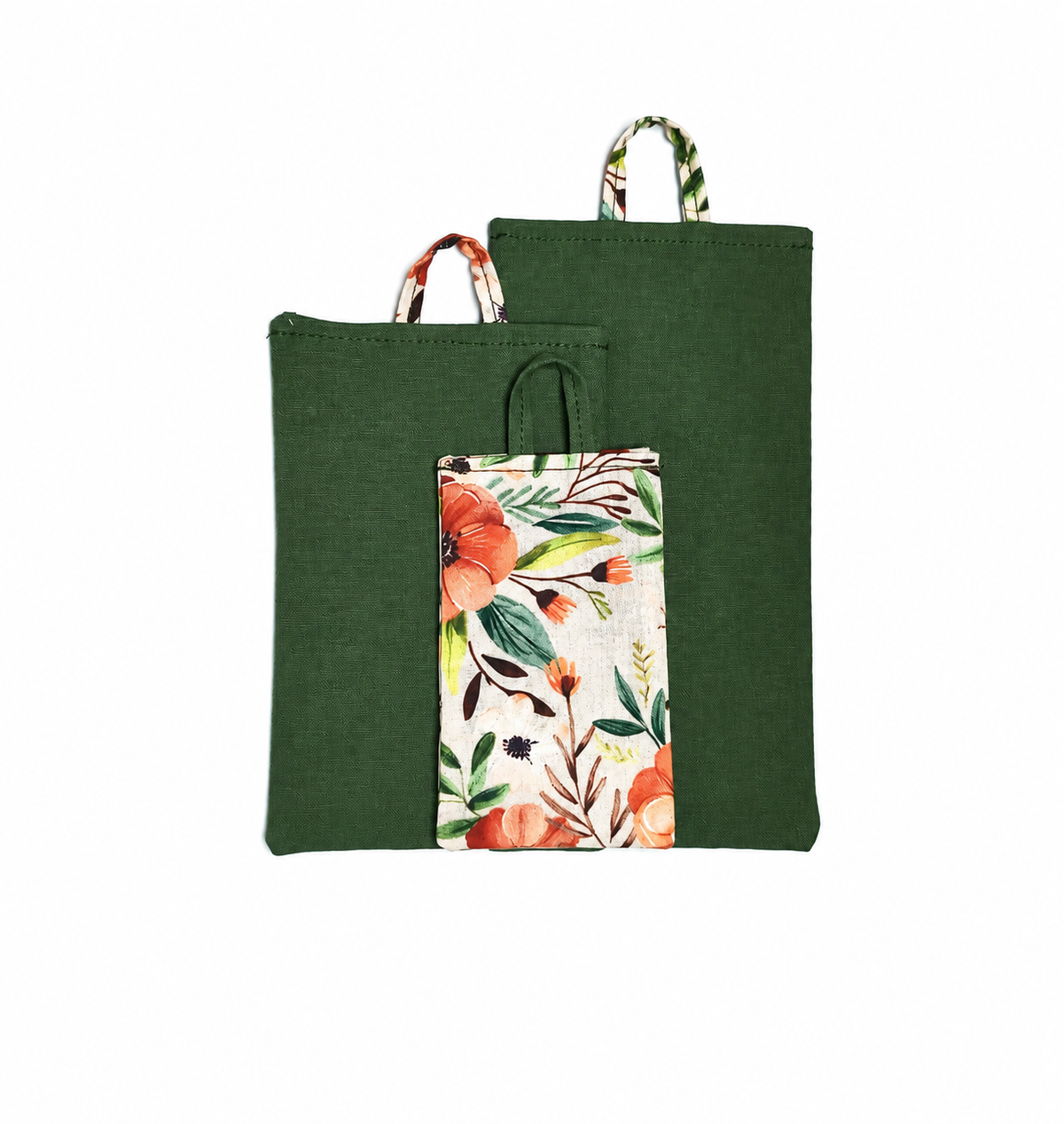 Reclaimed Fabric Cable Holders – Set of 3